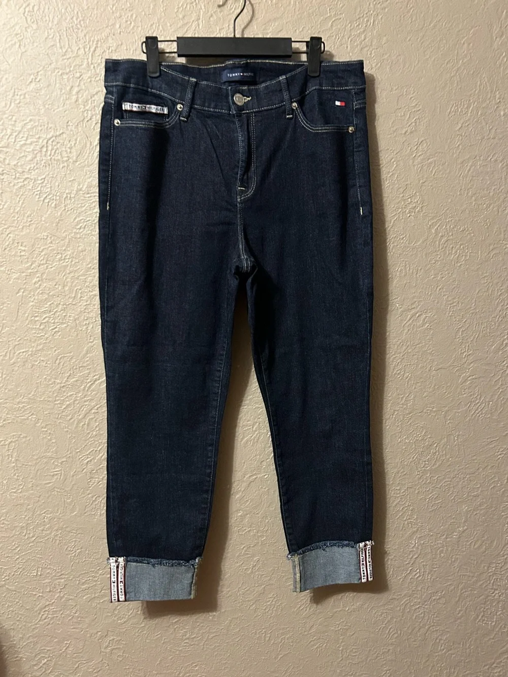 Tommy Hilfiger Men’s Dark Indigo Slim Straight Jeans